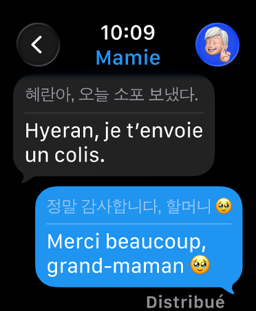 Traduction en direct modifie la langue d’un message vers le français