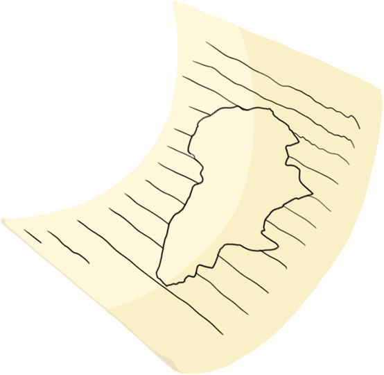 Elle çizilmiş illüstrasyonlar taşıyan el yazısı mektuplar kadraja giriyor.