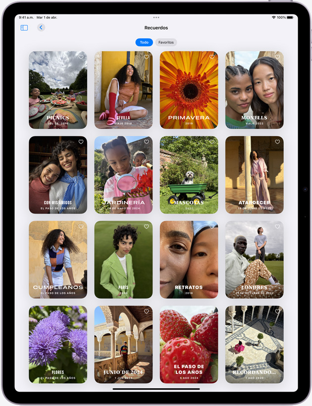 La app Fotos en un iPad Air