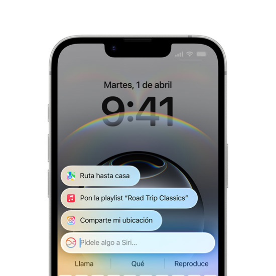 Imagen de un iPhone 16e que muestra un mensaje emergente de Siri con instrucciones para programar el envío de un mensaje de texto.