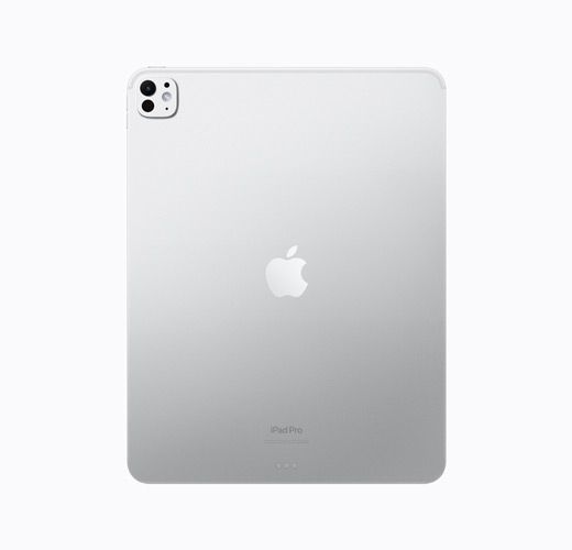 iPad Pro, hopeanvärinen, taustapuoli, kiiltävä hopeanvärinen Apple-logo