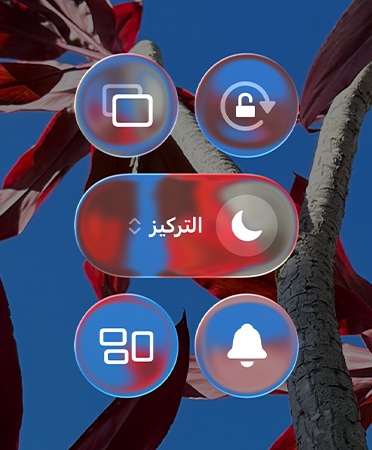 عناصر تحكّم شبه شفافة، ومنها مثلاً الاتجاه الرأسي وانعكاس الشاشة والتركيز والمزيد