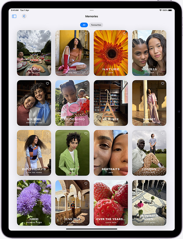 Photos app on iPad Air