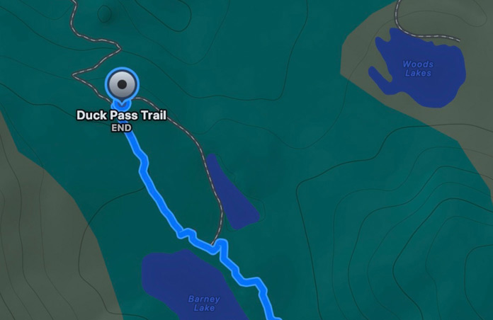 Custom Routes map, estimated time and distance to pinned location