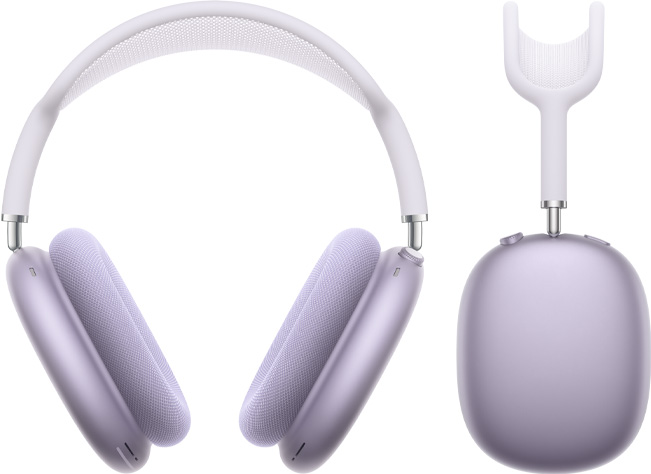 AirPods Max Purple tulistas eest ja küljelt